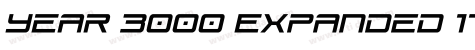 Year 3000 Expanded Italic字体转换